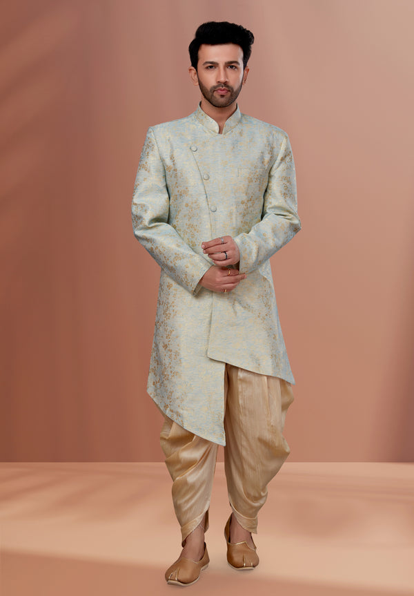 Angasudha Celestial Bloom Asymmetric Sherwani Set