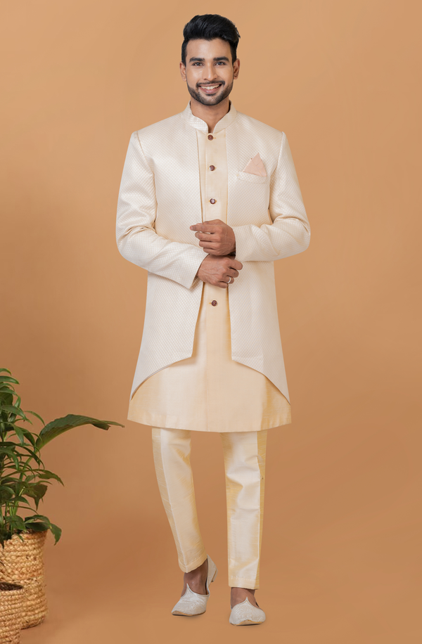 Angasudha Ivory Majesty Indo Western Set