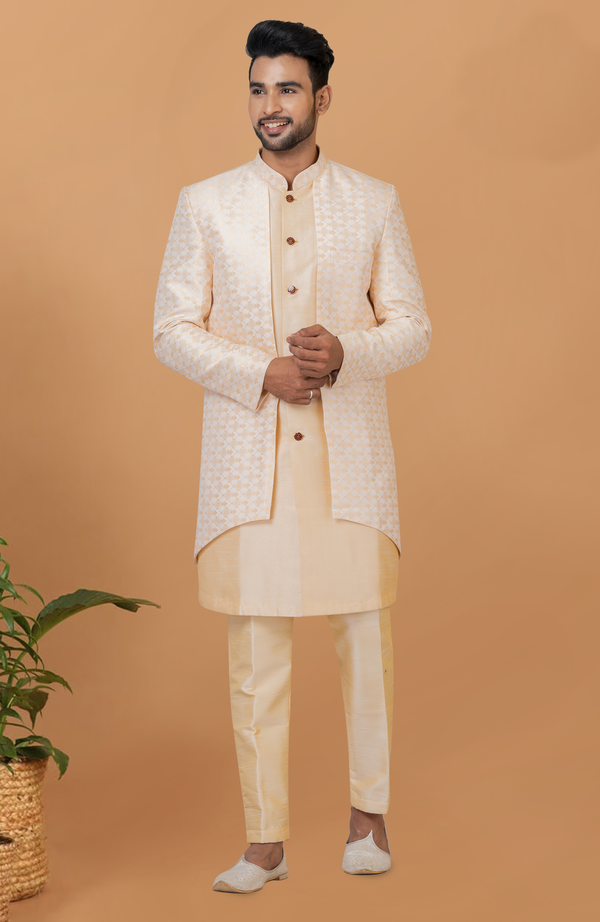 Angasudha Pearl Weave Indo Western Set