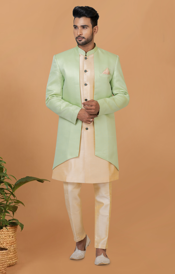 Angasudha Mint Majesty Indo Western Set