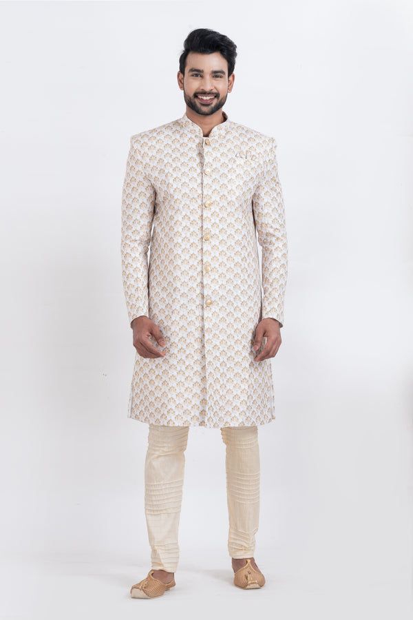 Angasudha Ivory Regal Bloom Indo Western Set