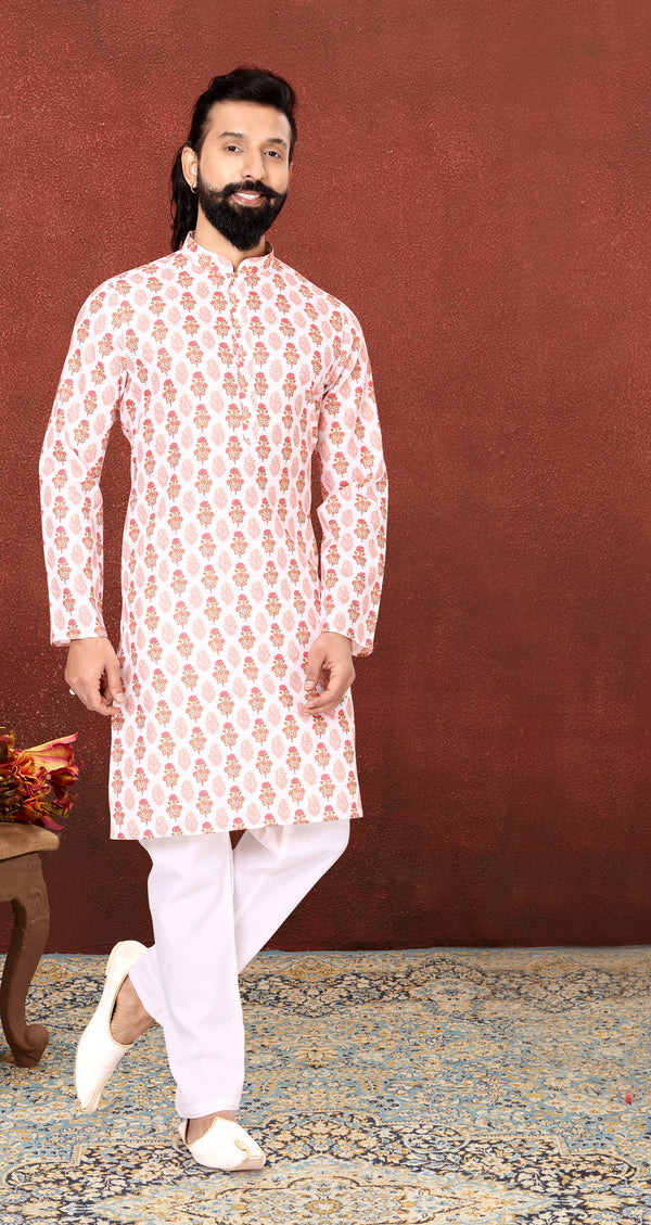 Angasudha Rosé Charm Cotton Kurta Set