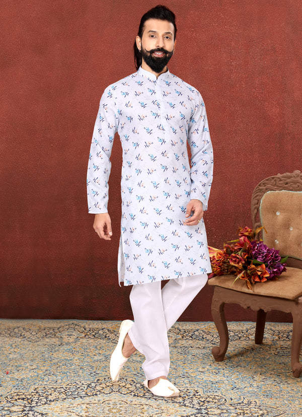 Angasudha Sky Bloom Cotton Kurta Set