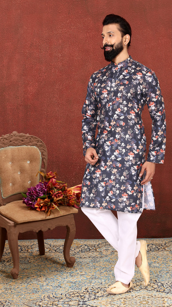 Angasudha Noir Garden Digital Kurta Set