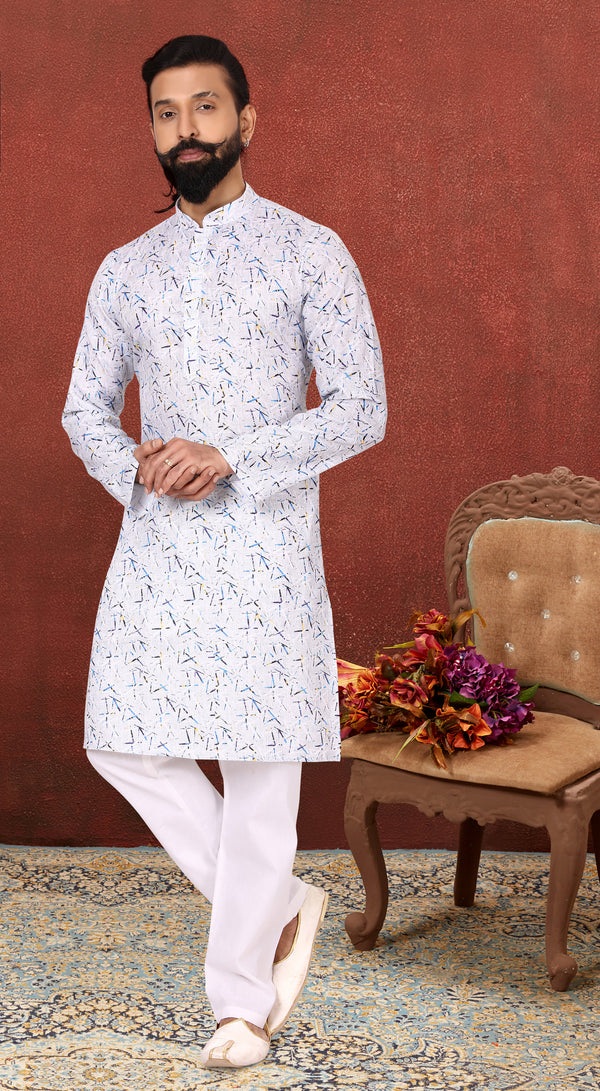 Angasudha Whisper Weave Digital Kurta Set
