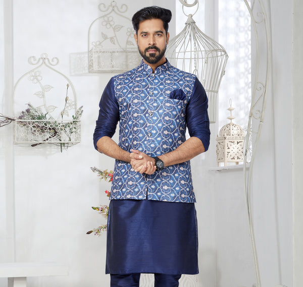 Angasudha Digital Print Cotton Nehru Jacket