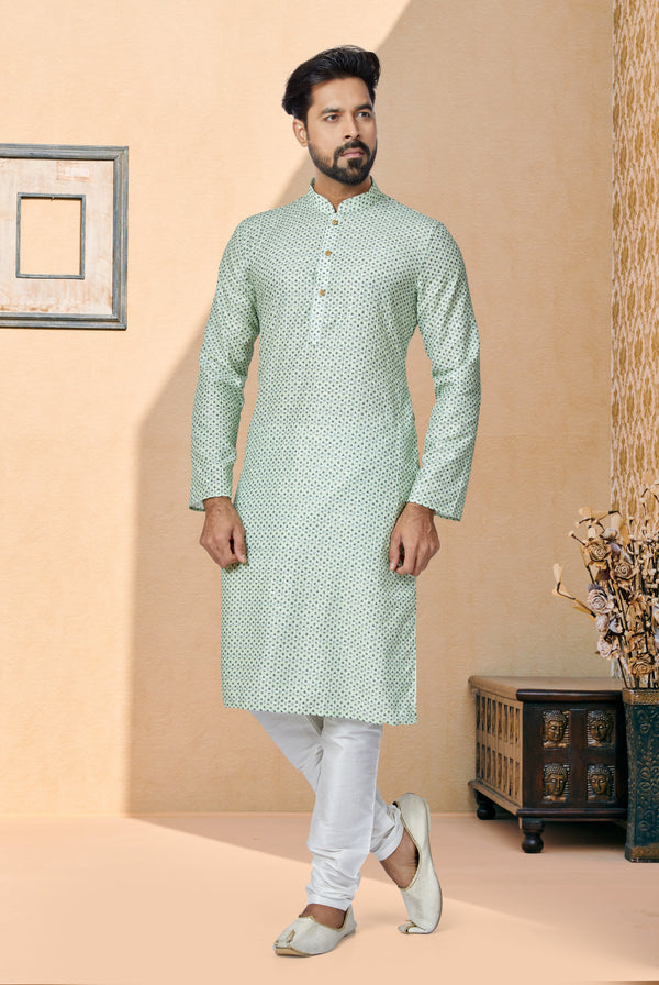 Angasudha Mint Aura Printed Kurta Set