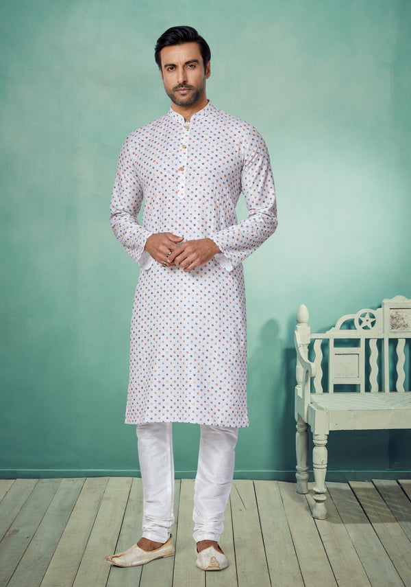Angasudha Ivory Prism Printed Kurta Set