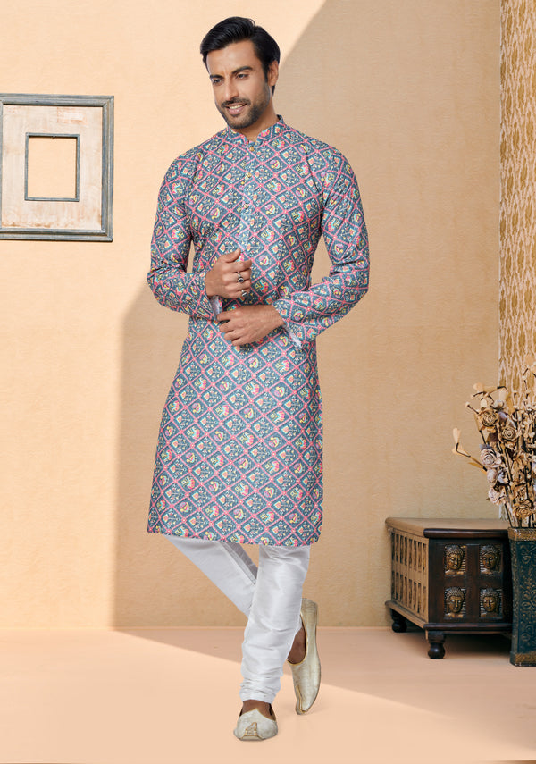 Angasudha Heritage Mosaic Printed Kurta Set