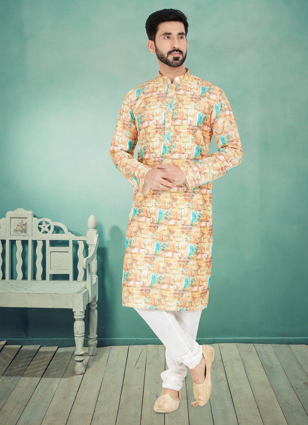 Angasudha Rustic Horizon Abstract Kurta Set