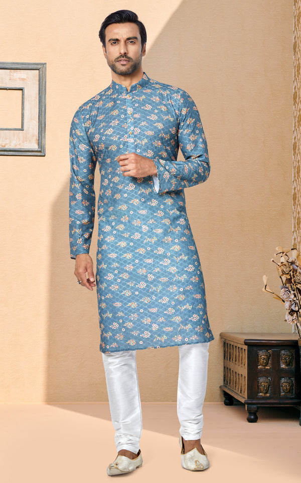 Angasudha Azure Bloom Kurta Set