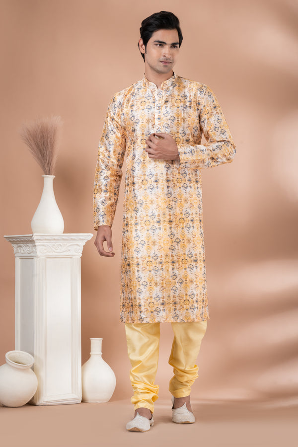 Angasudha Golden Aura Digital Kurta Set