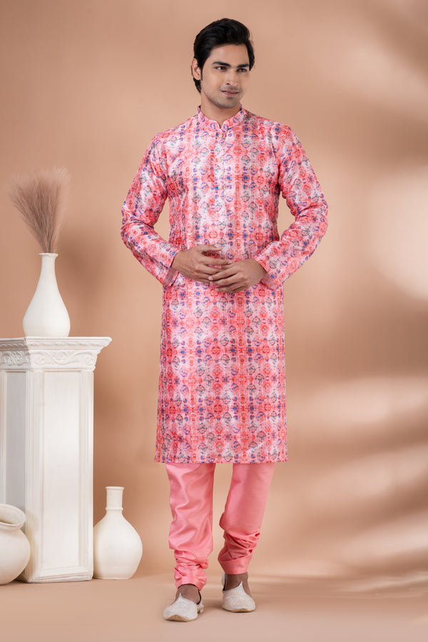 Angasudha Rose Fusion Digital Kurta Set