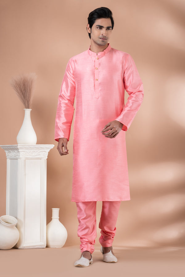 Angasudha Blush Bloom Solid Kurta Set