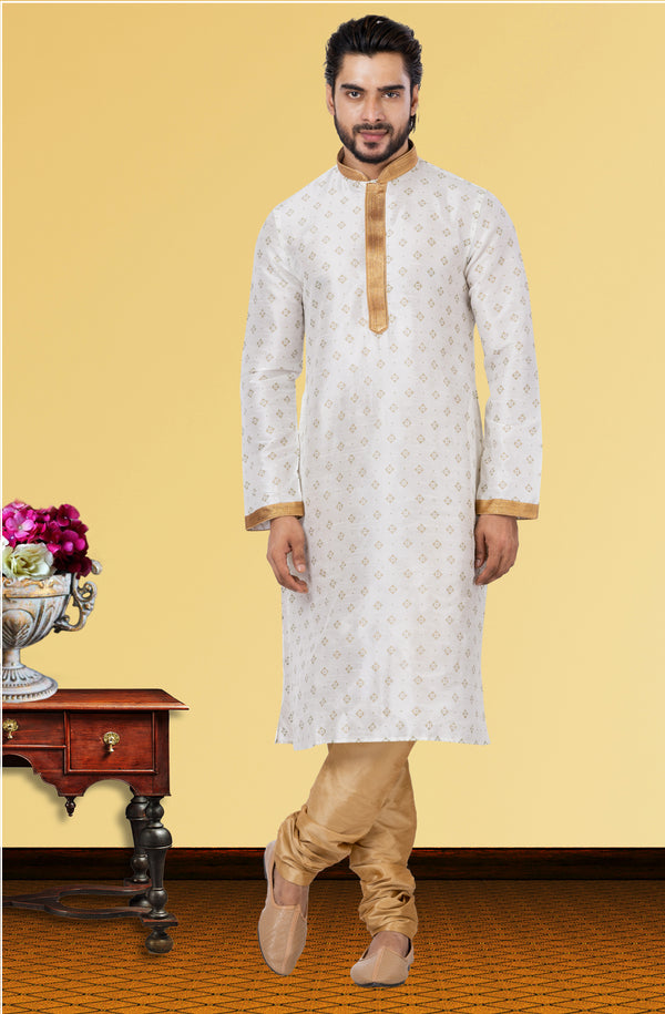 Angasudha Midnight Elegance Dupion Silk Kurta Set