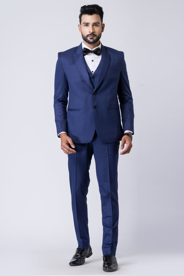 Angasudha Midnight Blue Tuxedo Suit Set
