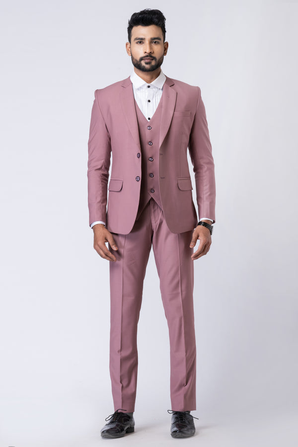Angasudha Dusty Rose Tuxedo Suit Set