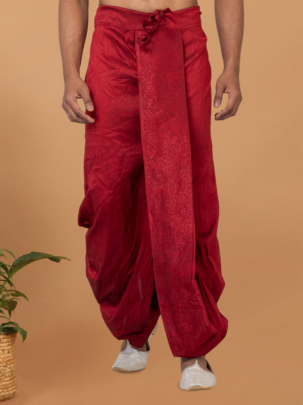 Angasudha Men's Embroidered Dhoti
